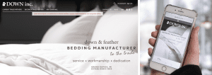 down inc down & feather bedding manufacturer