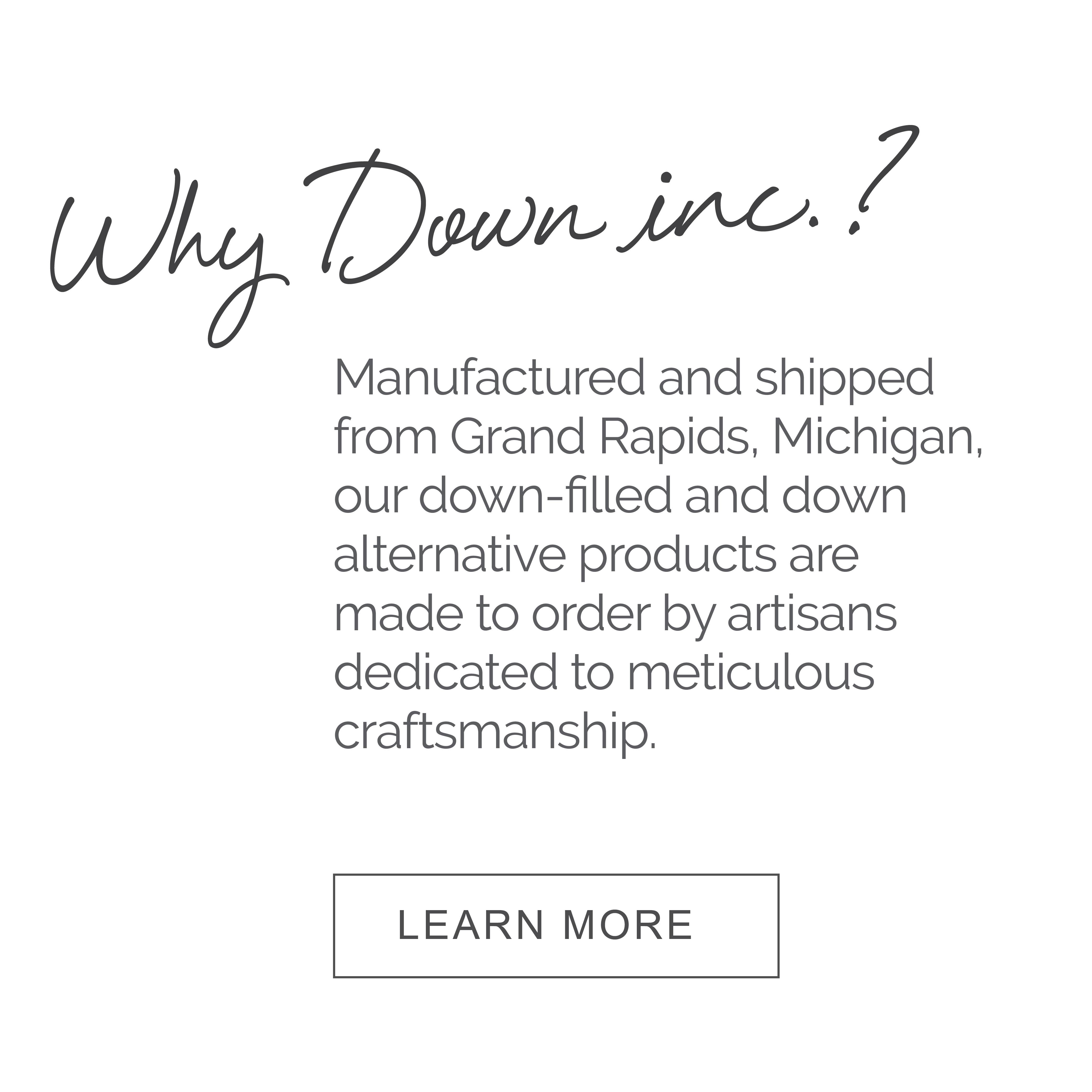 why down inc manufacturing