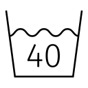 wash at or below 40°C