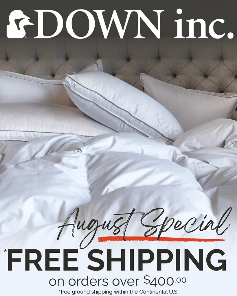 Free Shipping over $400 in August