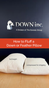 how to fluff a down or feather pillow